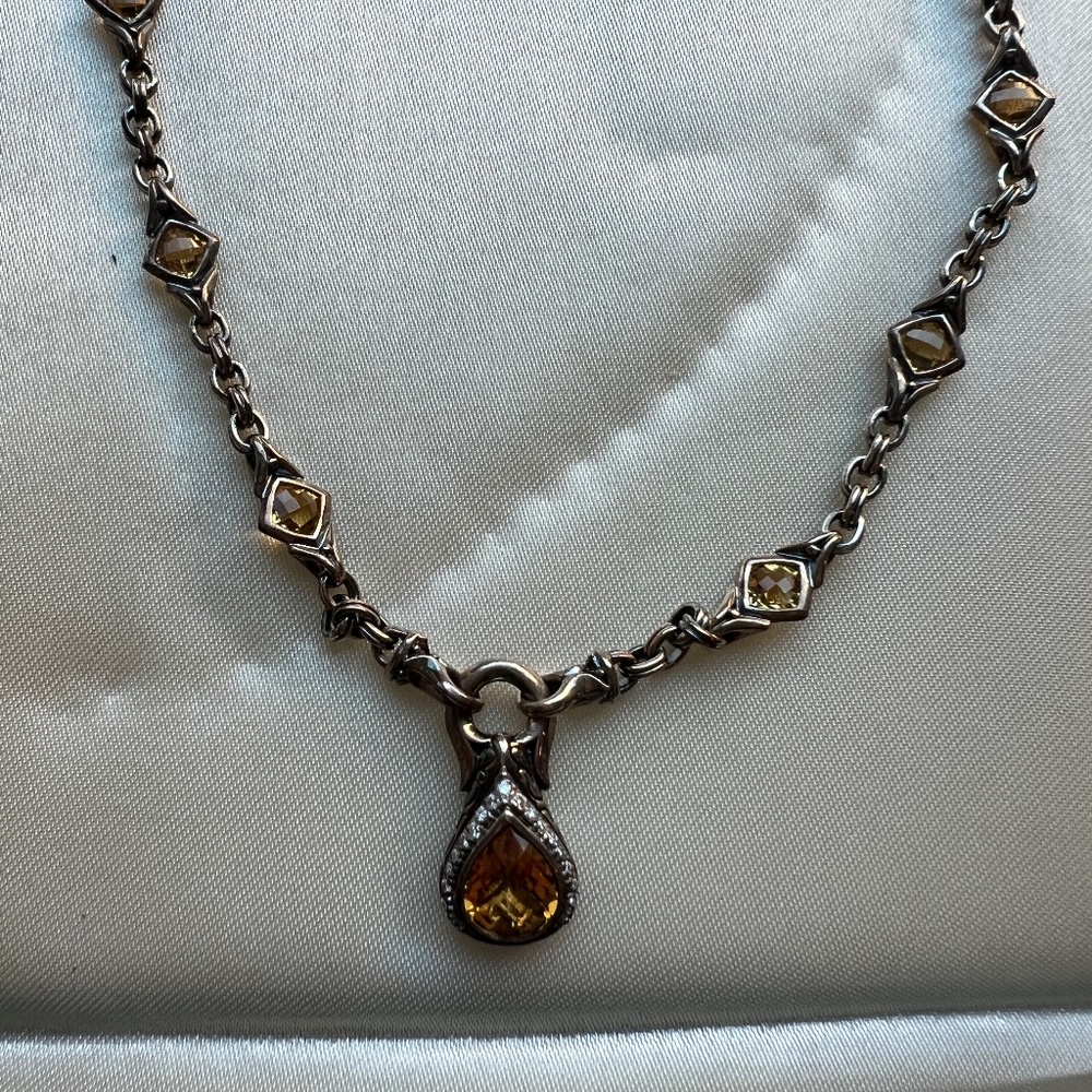 Casa D’oro yellow gemstone necklace